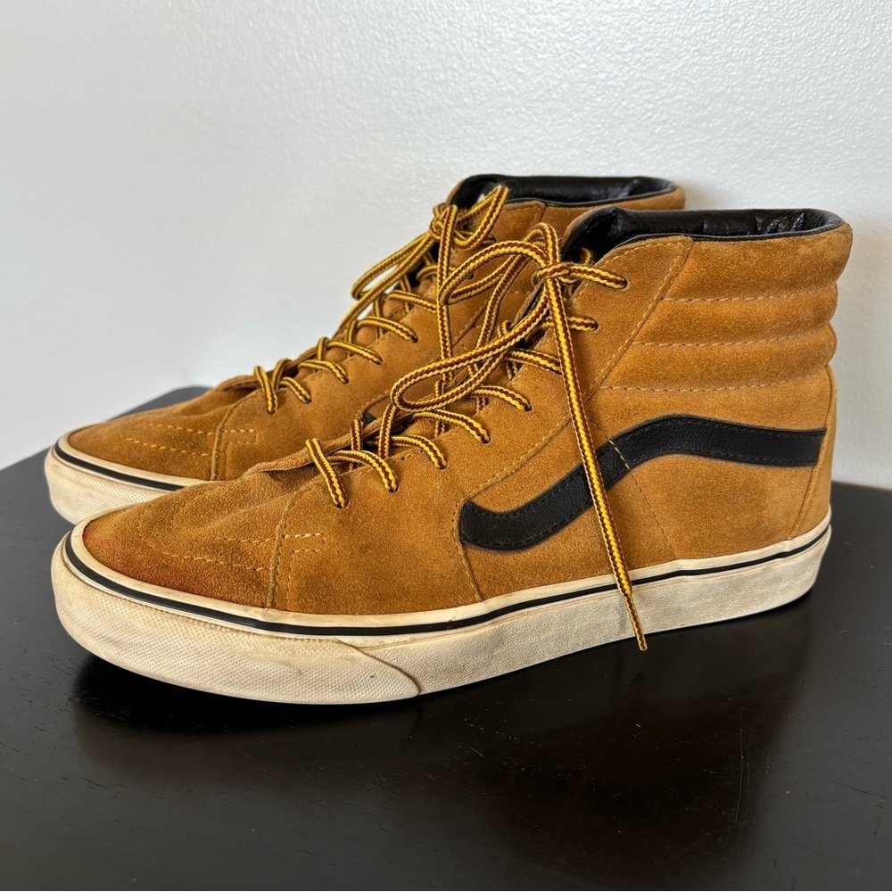 Vans Sk8 Hi Pro Wheat Brown Suede Skate Shoes Sneakers Mens Size 8.5 Womens 10